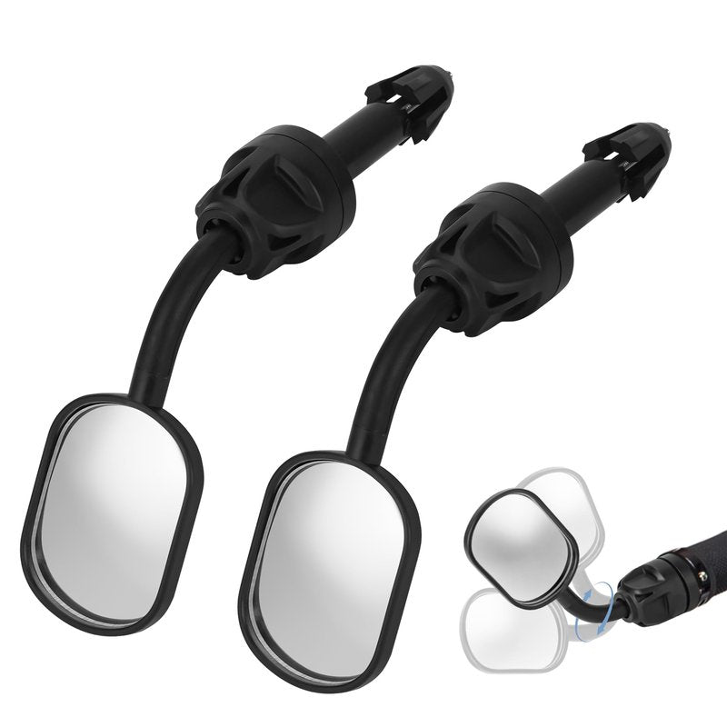 Bike Mirror Handlebar Mount,Bike Bar End Mirror, HD Convex Bicycle Rearview Mirror with Adjustable Viewing Angle (2)