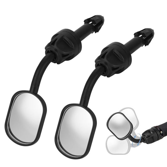 Bike Mirror Handlebar Mount,Bike Bar End Mirror, HD Convex Bicycle Rearview Mirror with Adjustable Viewing Angle (2)