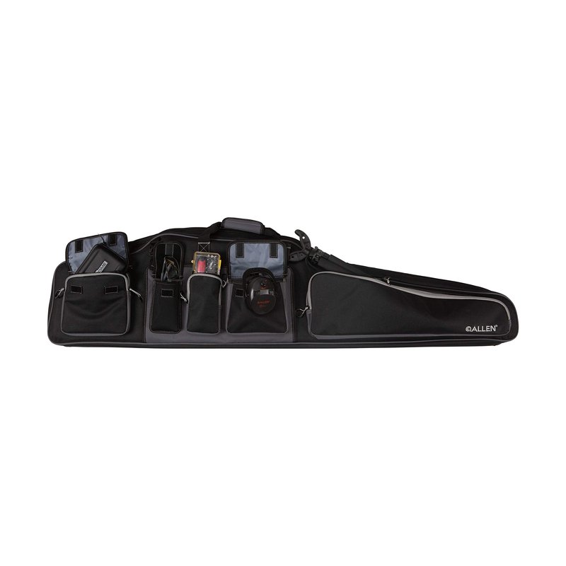 Gear Fit MOA 55" Rifle Case by Allen - Long Range Precision Rifle Storage with Multiple Pockets, Heavy Duty Foam, Black/Gray