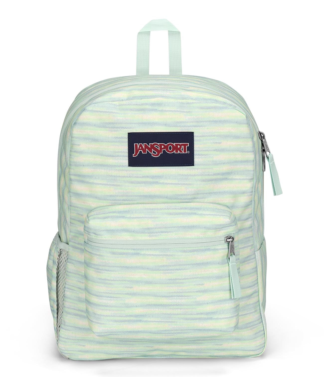 JanSport Cross Town Backpack 17" x 12.5" x 6" - Simple Bag for Everyone with 1 Main Compartment, Front Utility Pocket - Premium Class Accessories - Blue Neon