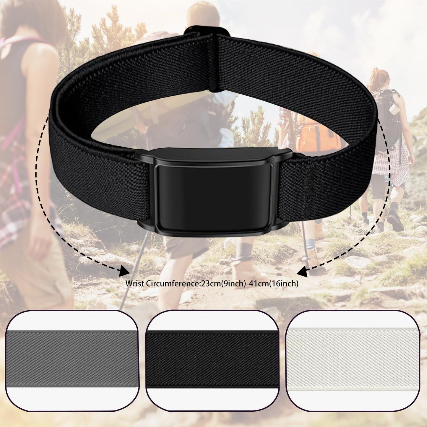Zenithow Compatible with Whoop 4.0, 40cm Adjustable Nylon Bicep Band Strap, Whoop Bands for Fitness Training, Washable & Durable