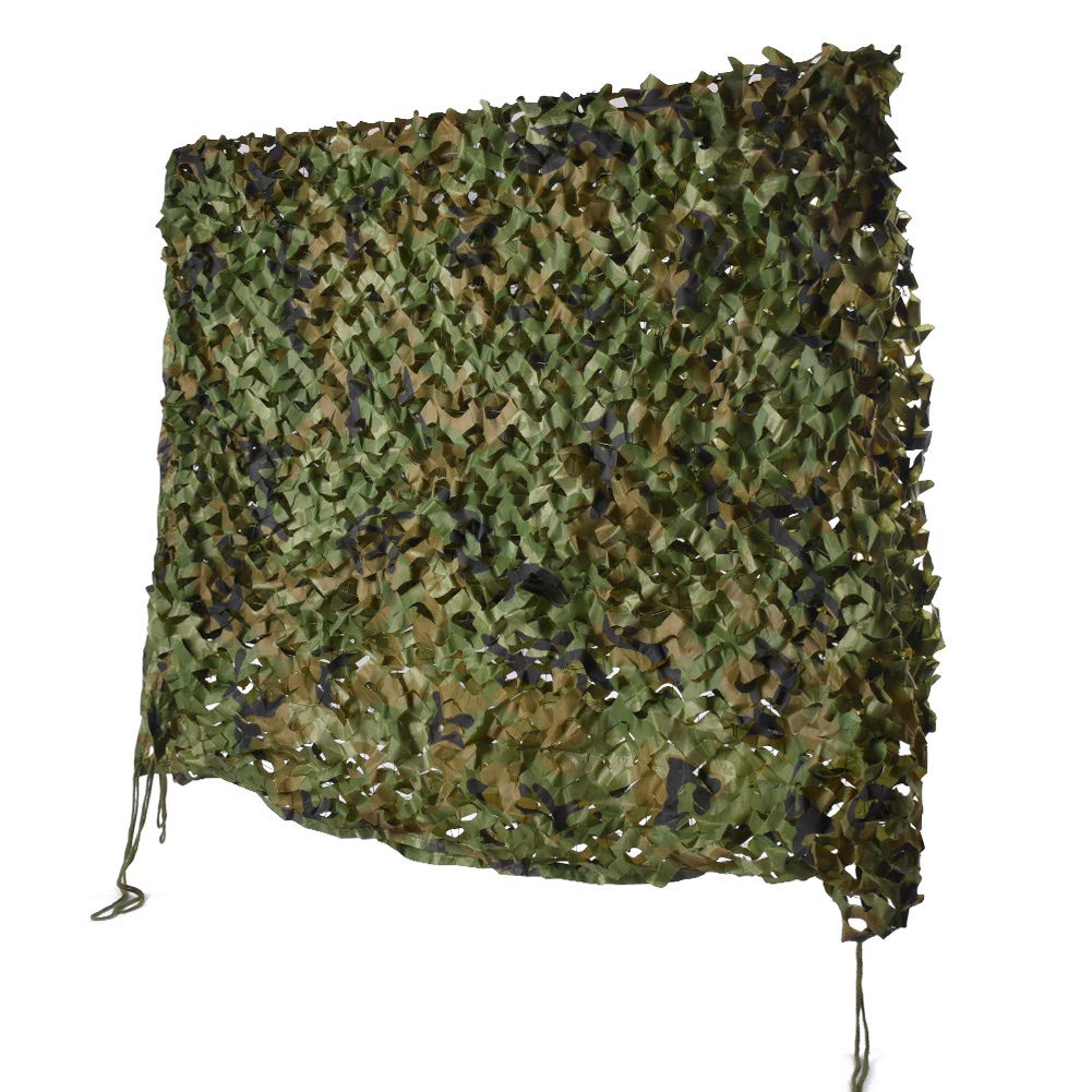 HYOUT Camo Netting Camouflage Net Bulk Roll for Hunting Blinds Ghillie Sunshade, Camping, Military Party Decoration, Woodland 6.5x6.5ft