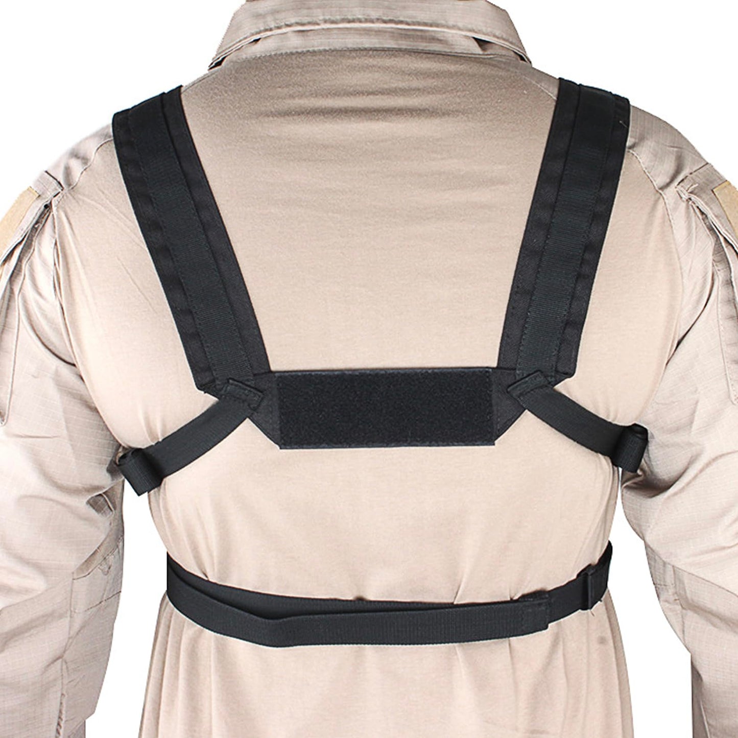 HRTACPAG Micro Chest Rig with Triple AK/AR Mag Pouch Tactical H-Harness Bag Airsoft Kit Khaki