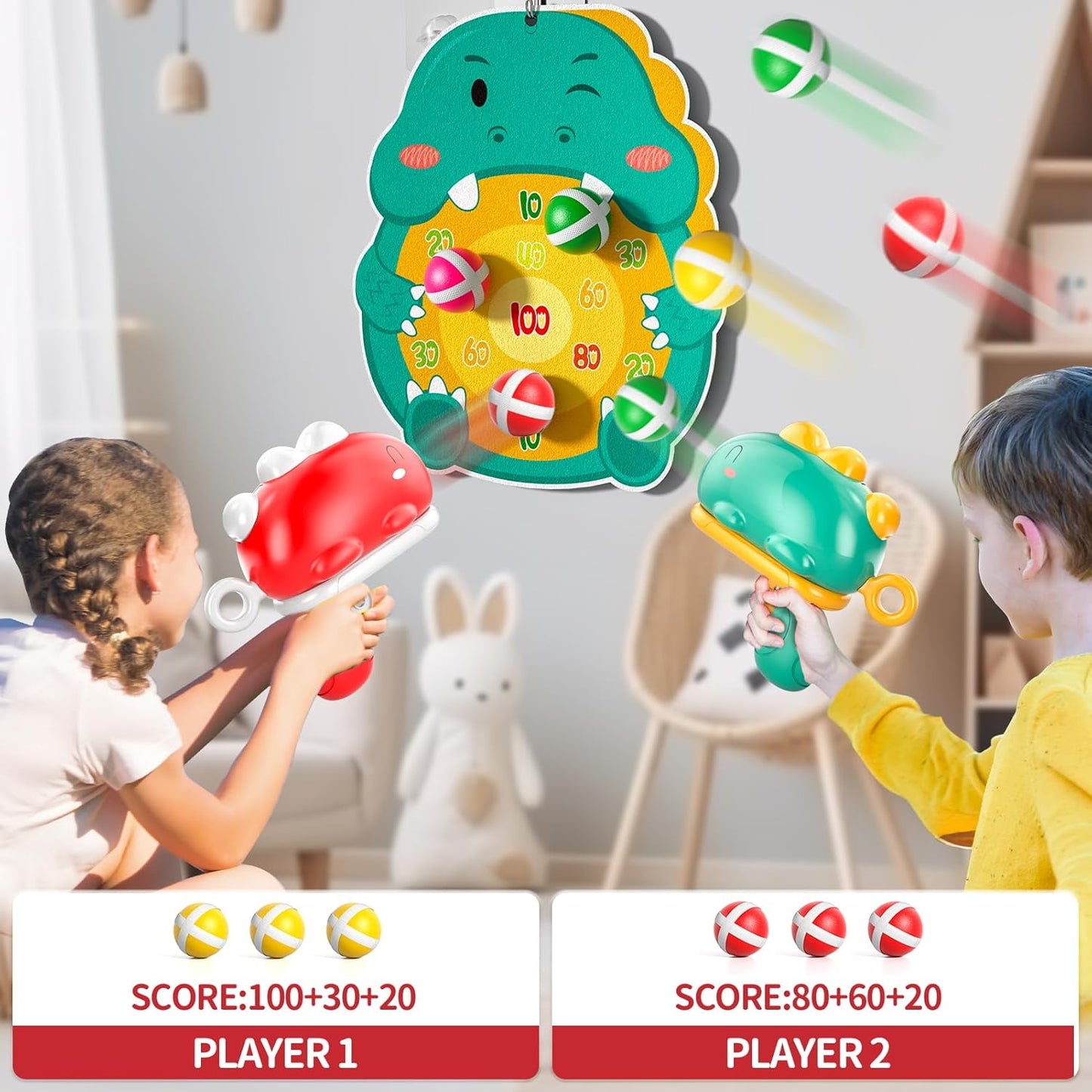 Dinosaur Dart Shooting Game for Kids | Outdoor & Indoor Fun for Ages 3-8 | Perfect Birthday Gift