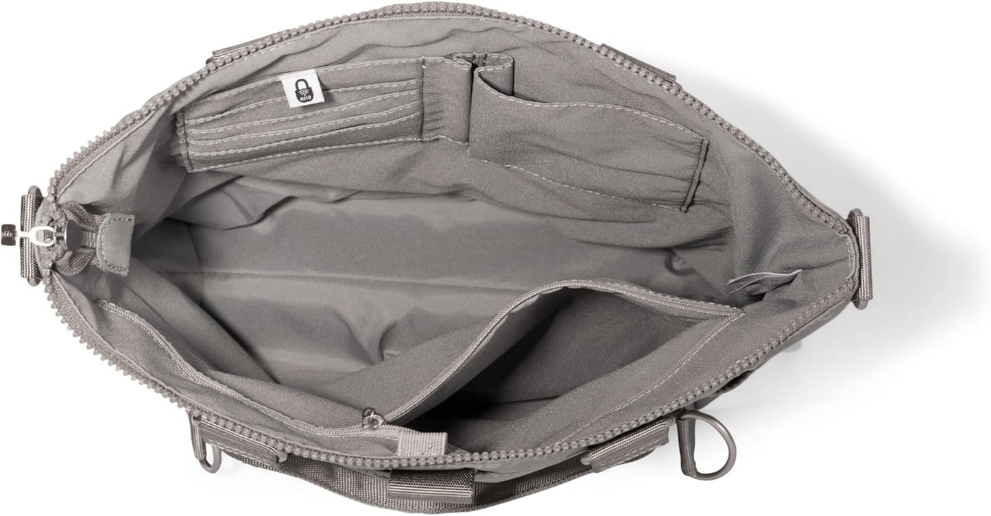 Baggallini Tote Backpack - 3-in-1 Lightweight Travel Bag with RFID Phone Wristlet | 15"x10.5"