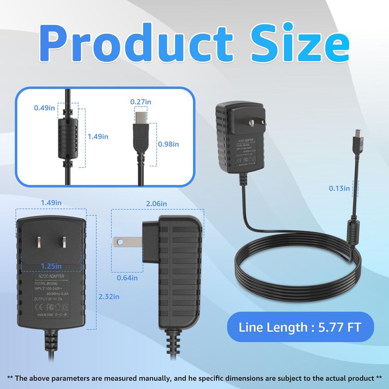 GUSUUI 010-11873-00 AC Power Adapter Cable for Garmin 010-11873-00 AC Adapter Cable Compatible with Alpha 100, Drive 53, Rino 700 750 750t 755tT5/5X/10/15/15X Dog Tracking Collars
