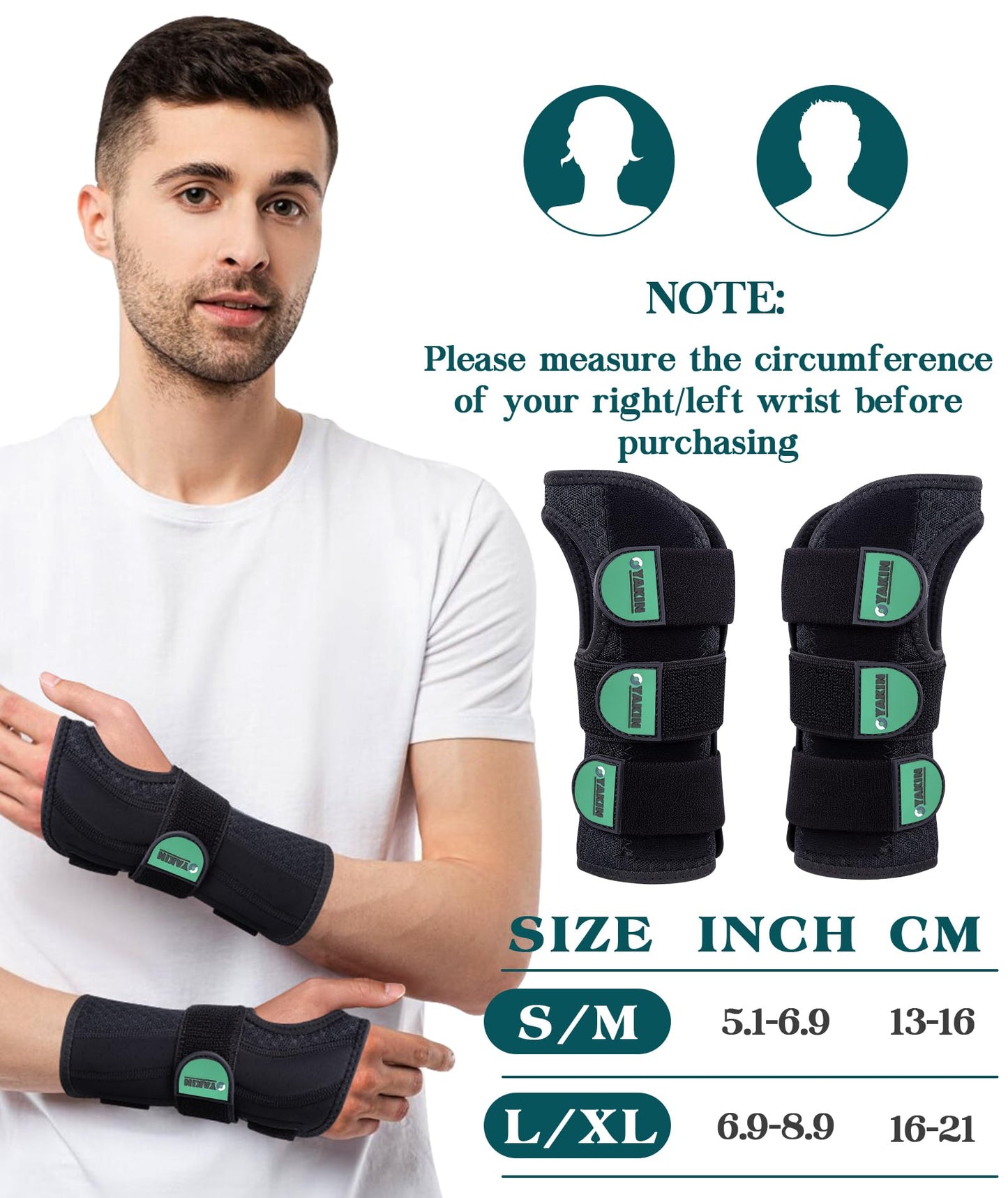 Oyakin Carpal Tunnel Wrist Brace Night Support,Wrist Splint Right Left Hand