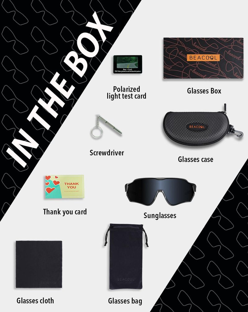 BEACOOL Polarized Sports Sunglasses for Men Women TR90 Cycling Running Baseball Golf Fishing Driving TAC Glasses UV400