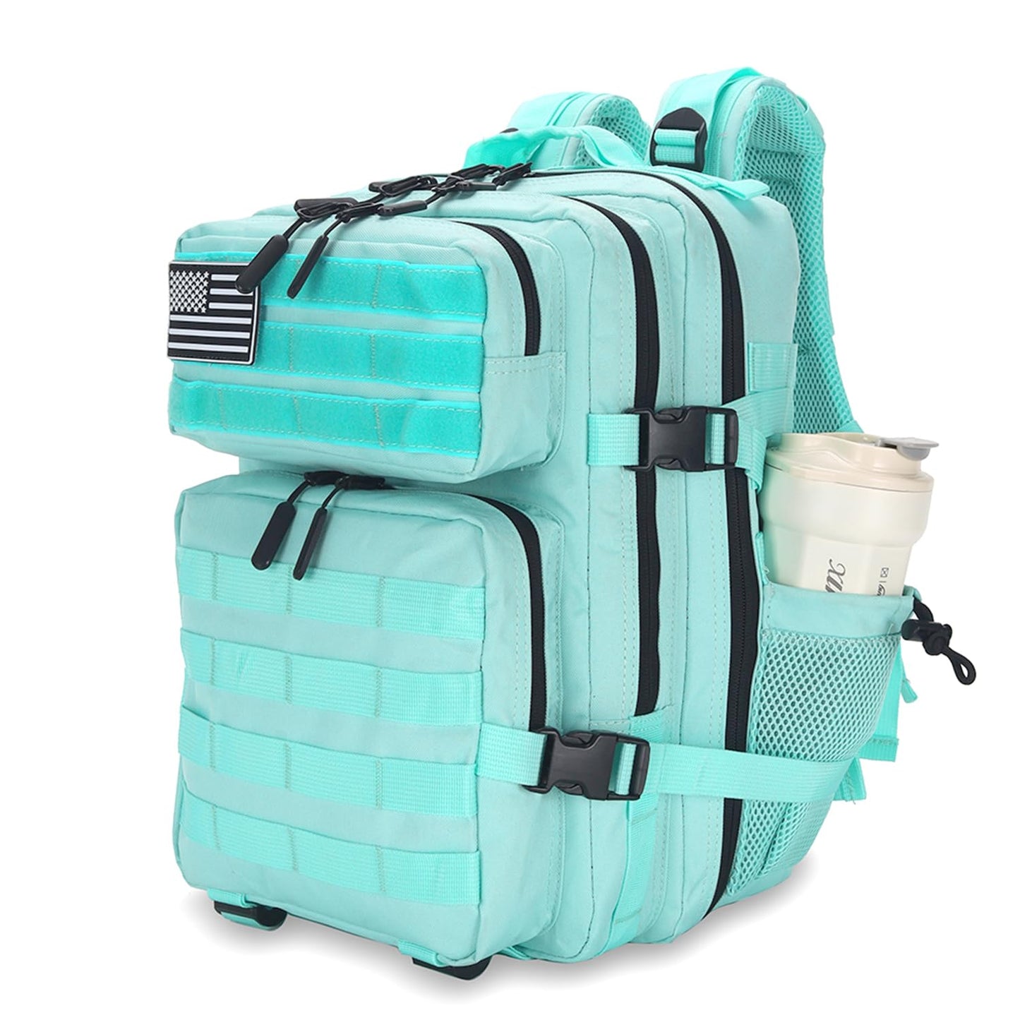Lovelinks21 25L Tactical Backpack for Men and Women Military Backpack Small Assault Pack Molle Backpack Bug Out Bag Travel Rucksack Daypack (Mint Green)
