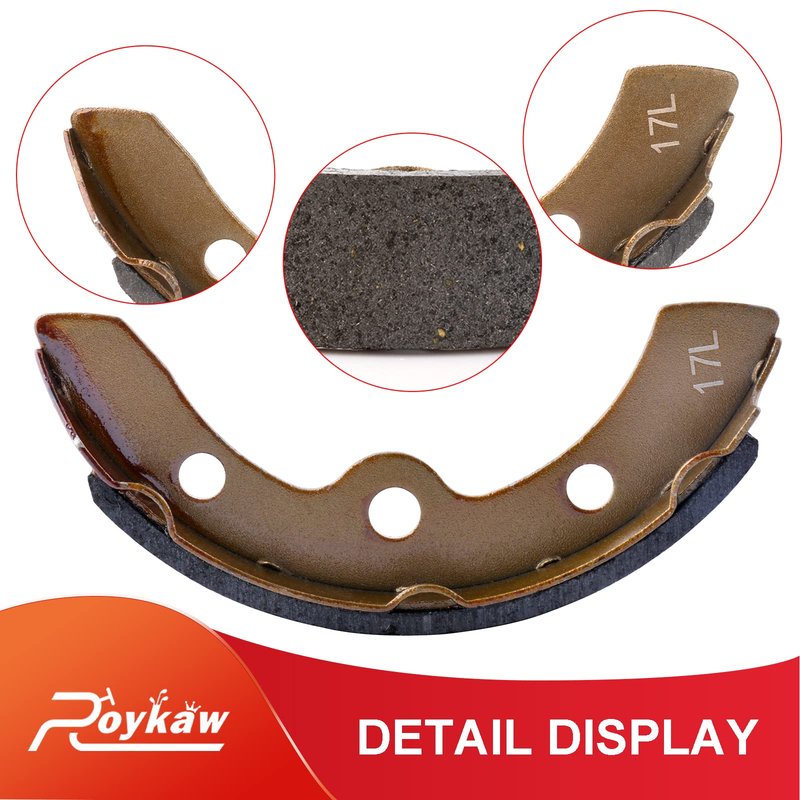 Roykaw Golf Cart Brake Pads Shoes for Club Car DS & Carryall 1981-1994 Models, Manual Adjust, Replaces OEM # 1011463, 1011296, 1011433, 1015757, 101880701, (4 Long)