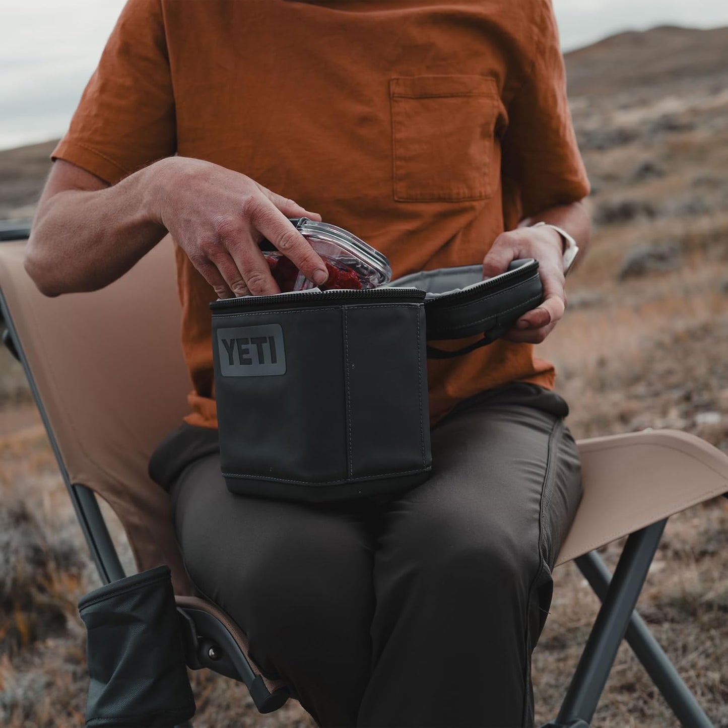 YETI Insulated Soft Cooler Snack Box - 2L Capacity, Black Color