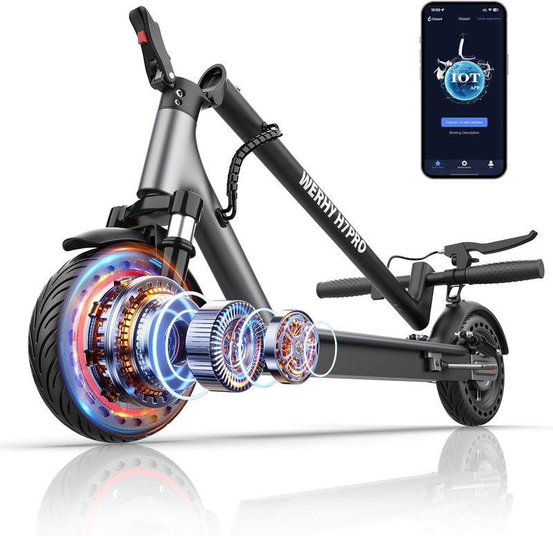 Electric Scooter - 350W Motor, 19MPH Speed, 22 Miles Range | Folding E-Scooter for Teens & Adults