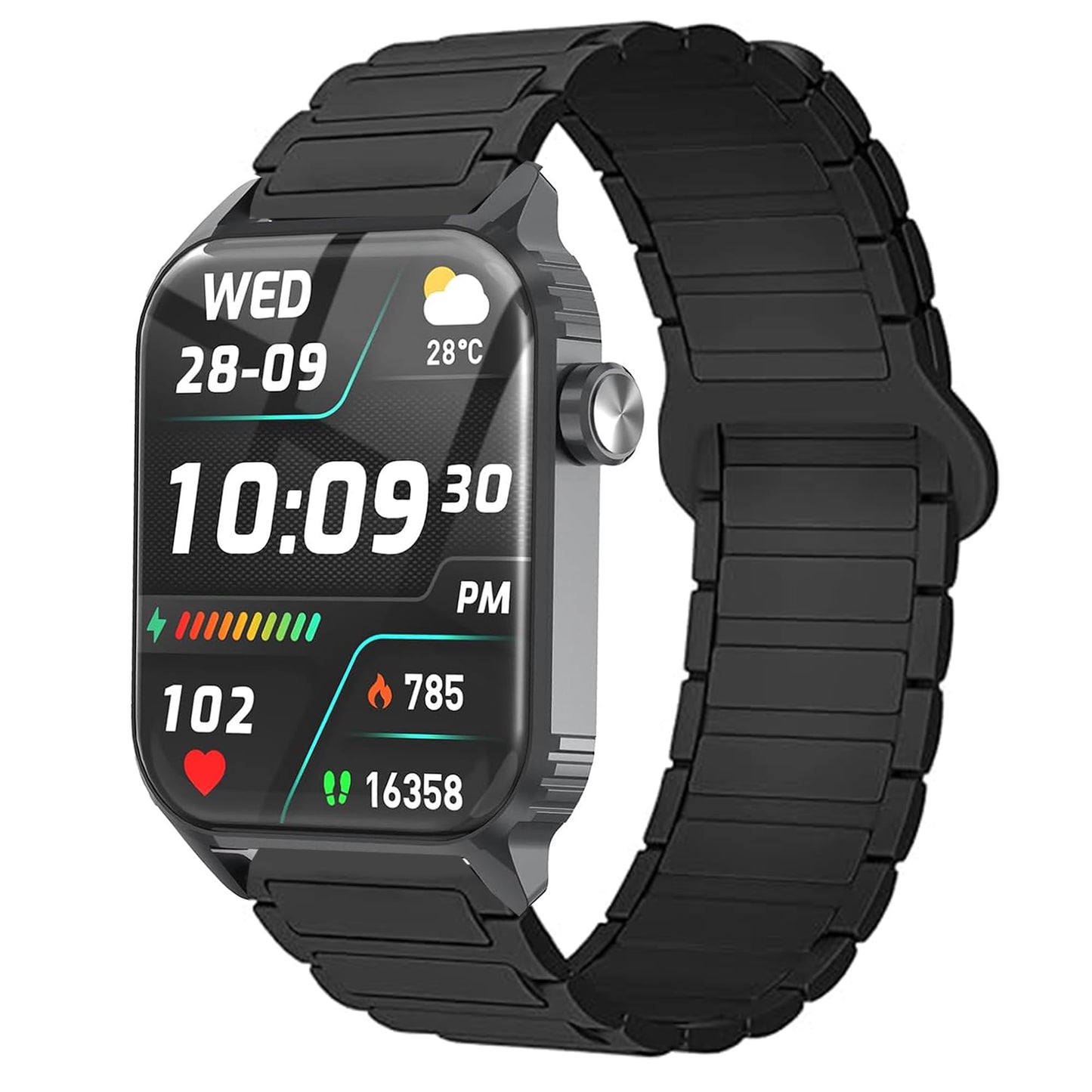Lamshaw Compatible with TRAUSI Smart Watches Bands, Quick Release Silicone Sport Strap Watchband Compatible with TRAUSI TG08 1.83" HD Smart Watches (Black, 22mm size band)