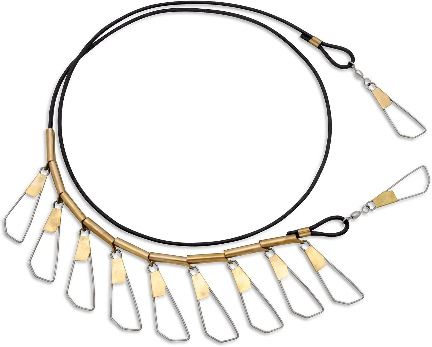 Rapala Metal Stringer - Durable Black & Brass Fishing Accessory | 5 ft Length
