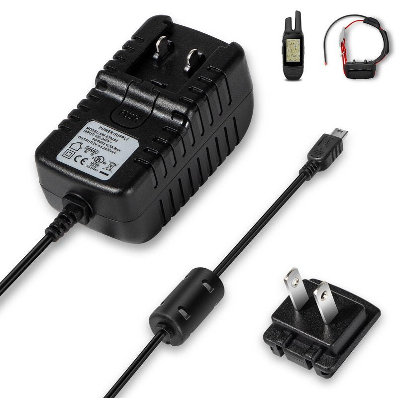 010-11873-00 AC Power Adapter Cable USB Cable Fits for Garmin Alpha 100, Drive 53, Rino 700/750/755T, T 5/5X, TT 10/15/15X Dog Device