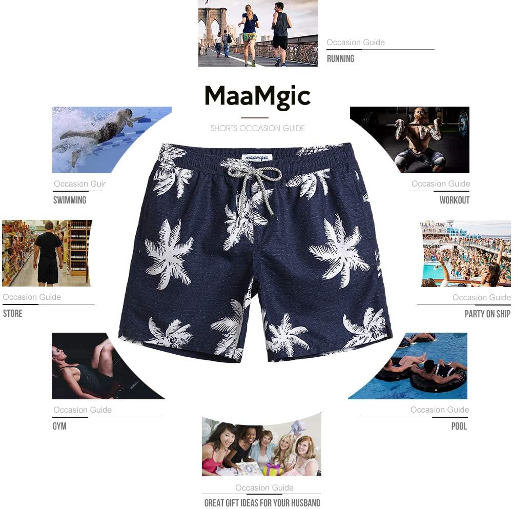 Men's Swim Trunks - Quick Dry Swim Shorts with Mesh Lining | 7-Inch Funny Bathing Suits