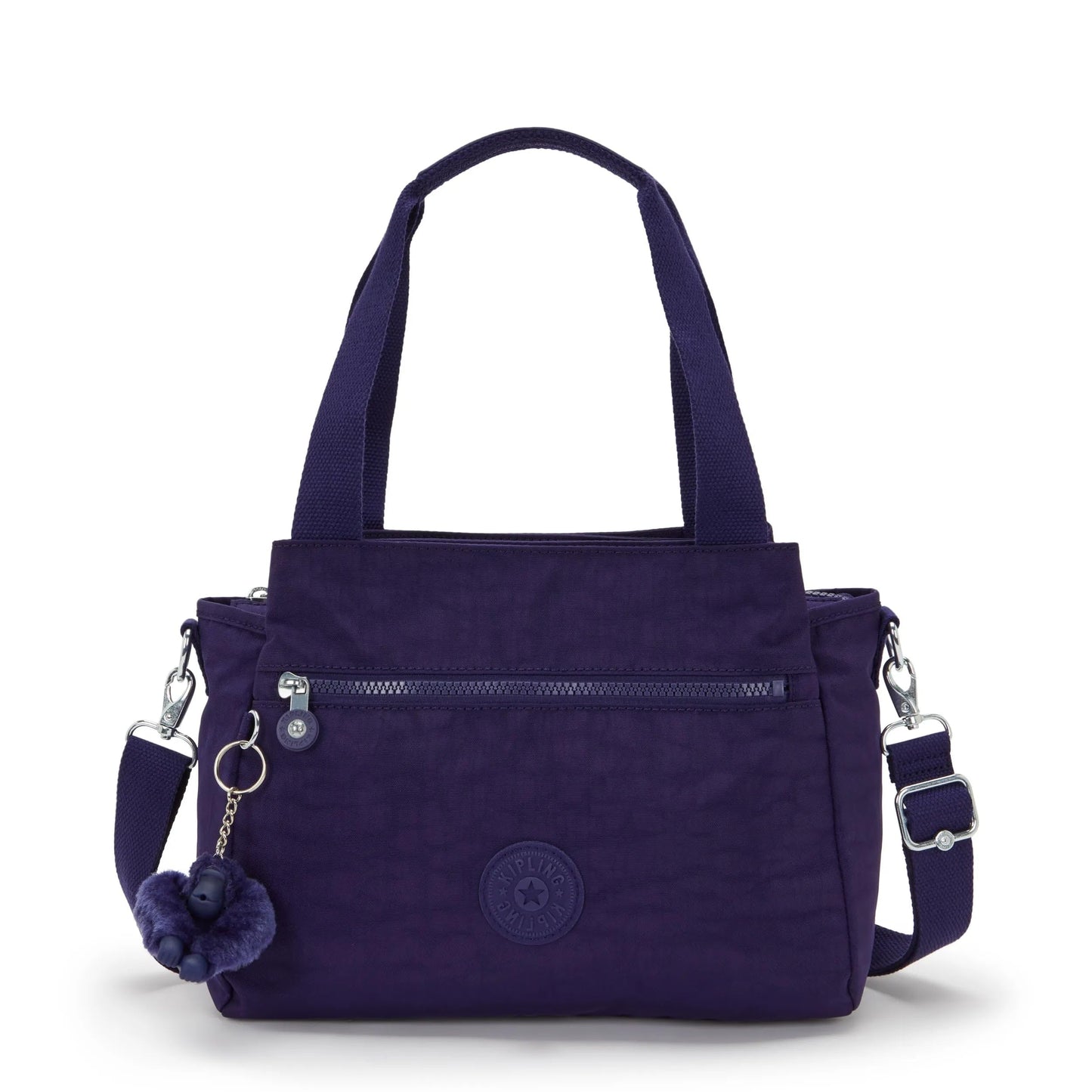 Kipling Women's Elysia Crossbody Bag, Lightweight, Multi-Compartment Magnetic Snap Pockets, Shoulder Bag – Moonlit Blue