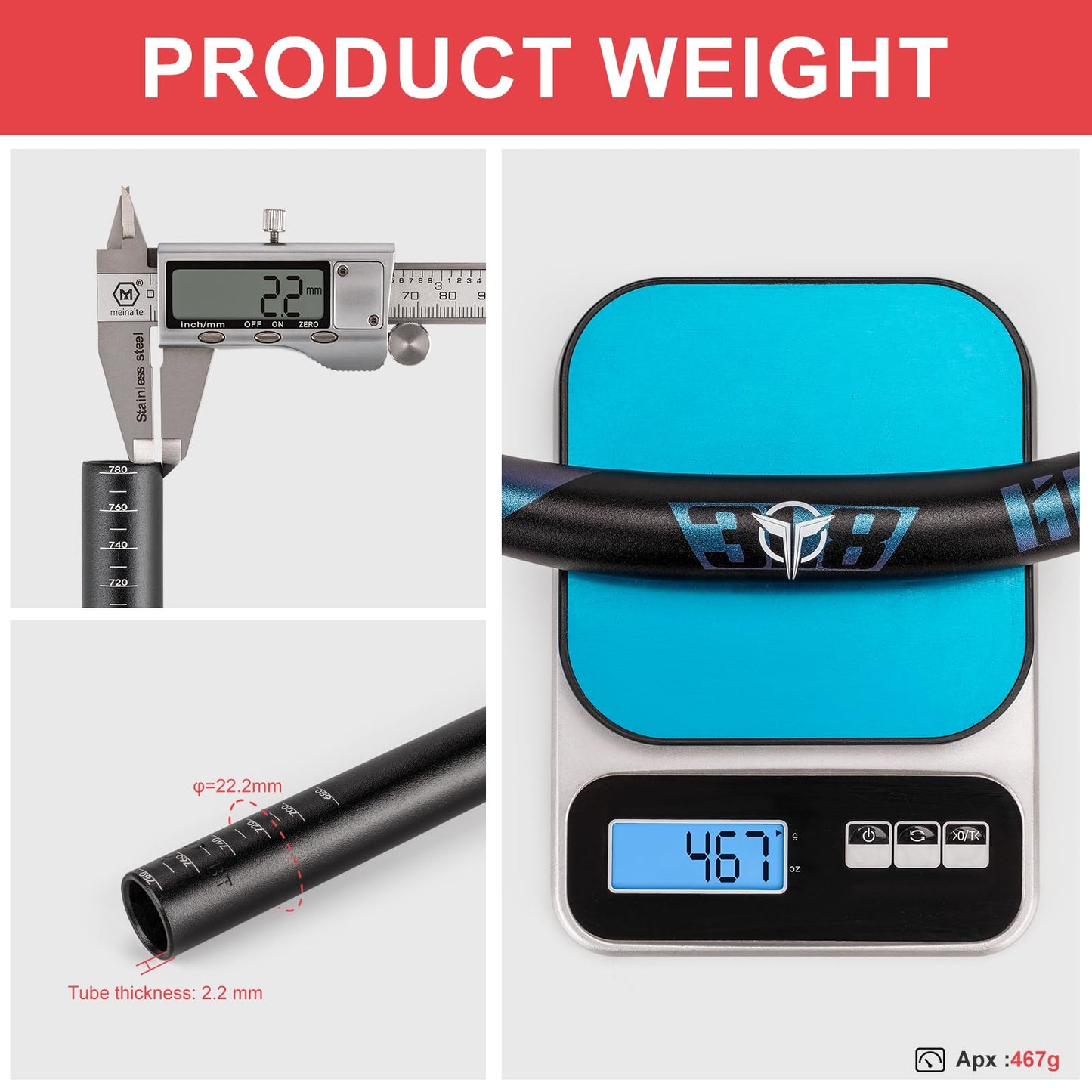 31.8 Bike Handlebar - 25mm, 55mm, 70mm, 90mm,120mm Riser Handlebar - 780mm Aluminium Alloy Mountain Bike Bicycle Handlebars (90mm Rise)