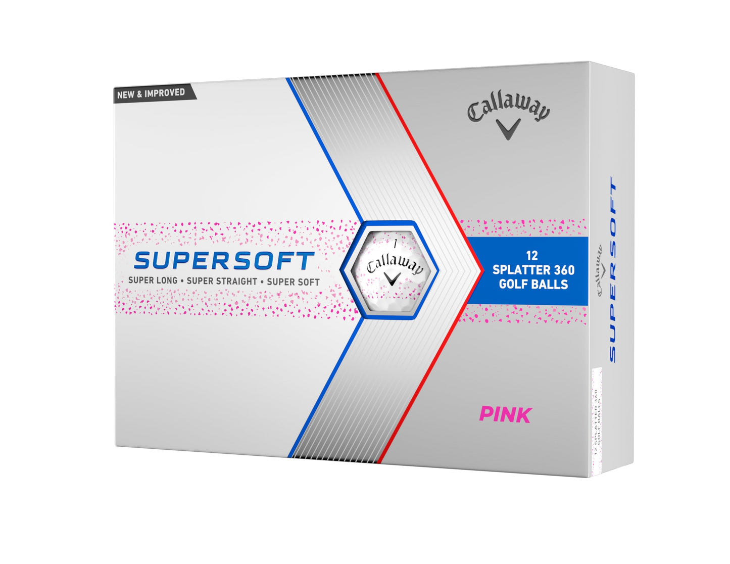 Callaway Golf Supersoft Golf Balls (2023 Version, Pink Splatter)