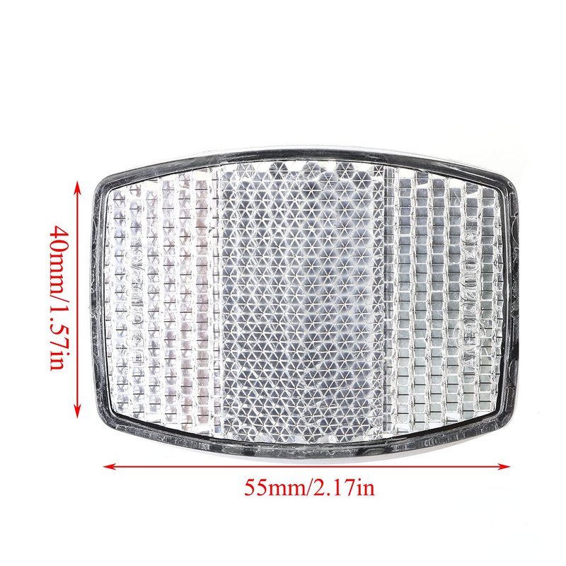 PZRT Handlebar Mount Safe Bicycle Reflector Reflective Front Rear Warning Light Bike Accessories, White