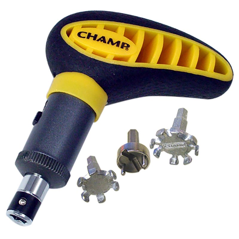 Champ Golf Spikes Maxpro Wrench , Black and Yellow