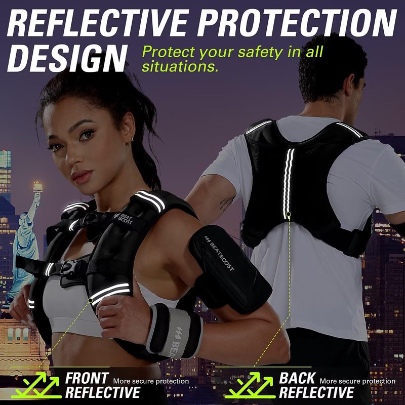 BeatBoost Weighted Vest Woman with Wrist Ankle Weights 5 lb Weight Vest with Ironsand for Walking Strength Training Running Workout