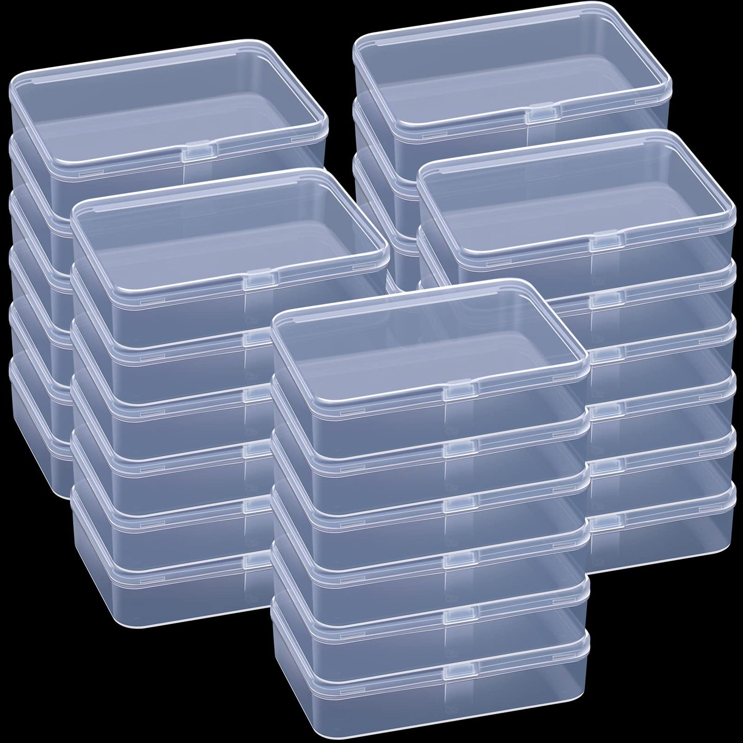 Tuanse 30 Pcs Bead Storage Containers Clear Small Plastic Box with Lids