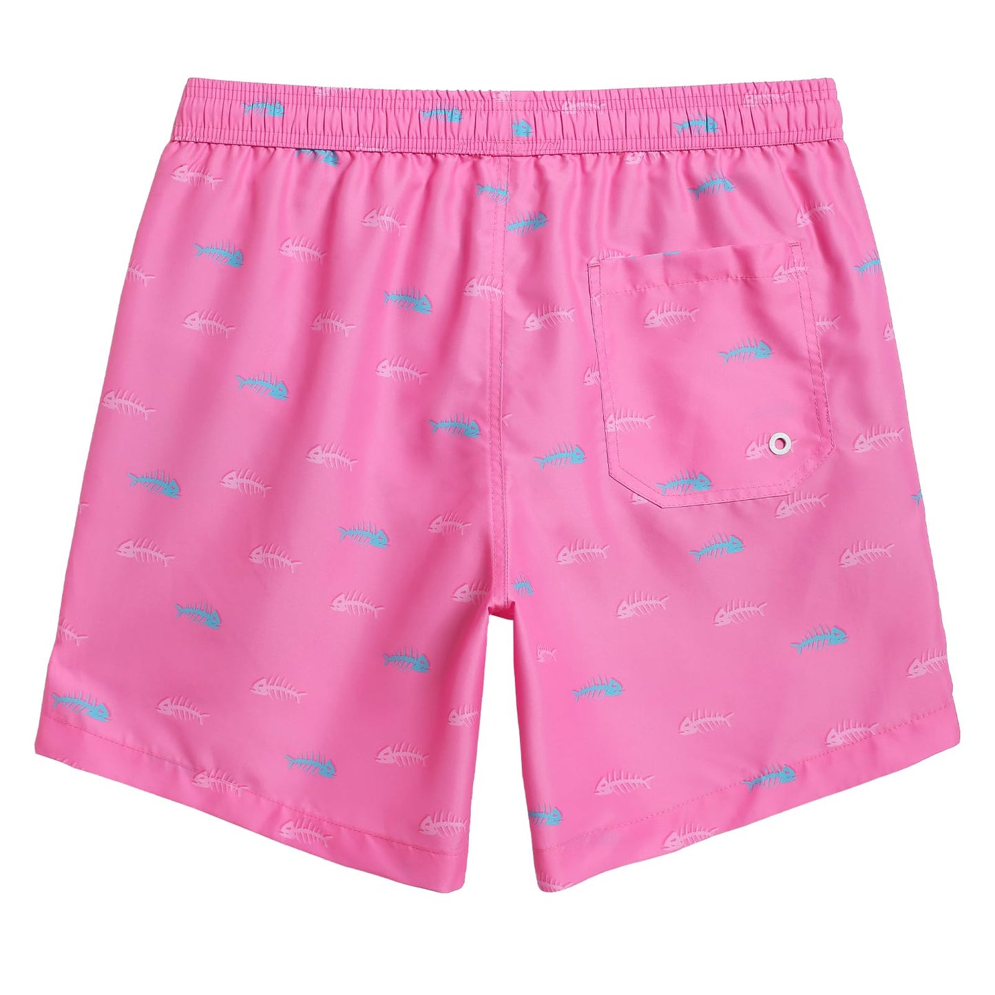 maamgic Mens Swim Trunks Quick Dry Swim Shorts with Mesh Lining Funny Swimwear Bathing Suits 7inch Pink Shark X-Large