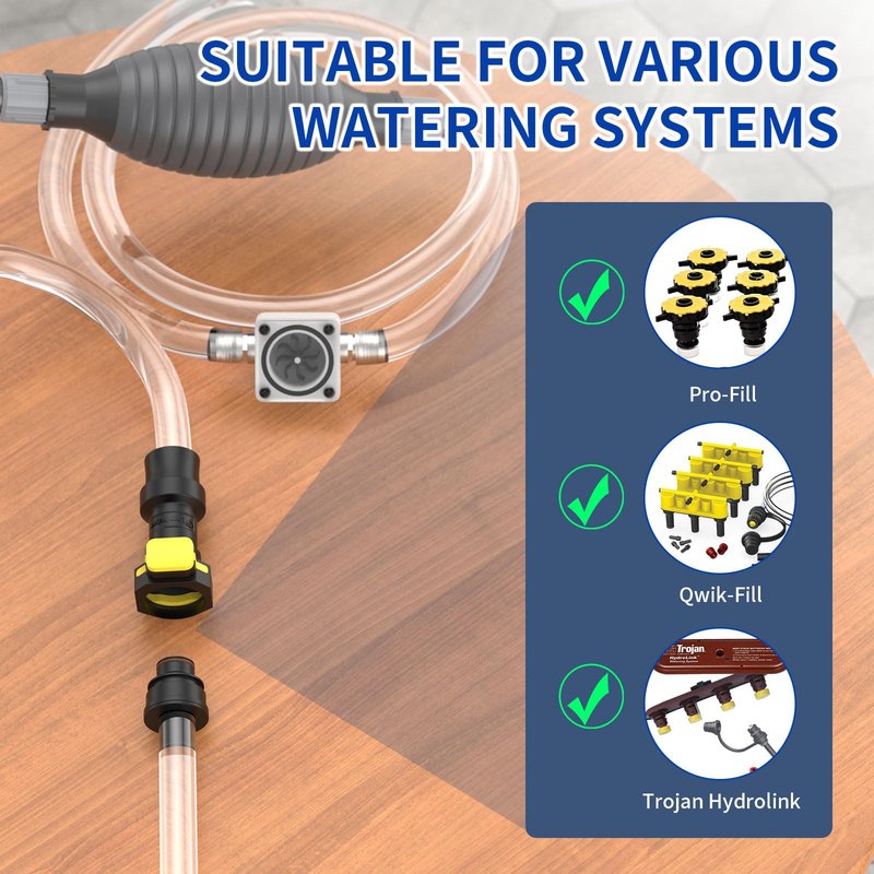 Golf Cart Water Filler for Flow Rite Pro Fill Watering System, Hand Water Pumb for Trojan HydroLink Watering System (Golf Cart Water Filler)