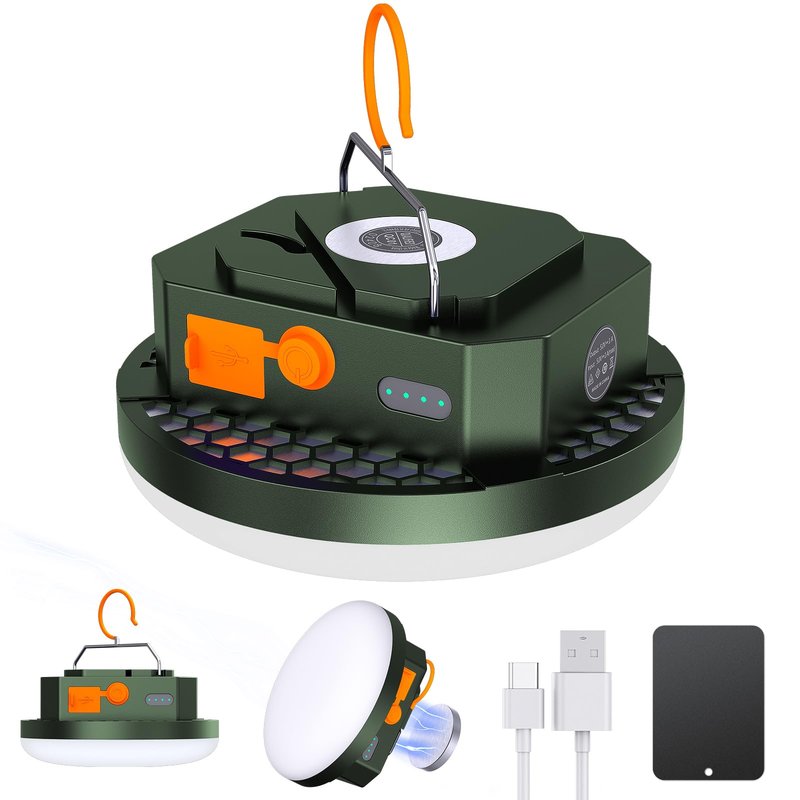 A2C Universal Magnetic LED Light - 800lm Ultra Bright, 5000mAh, Lasts 40H Runtime, USB Rechargeable, Magnetic+Hook Mount for Golf Cart/Camping/Roof/Outdoor