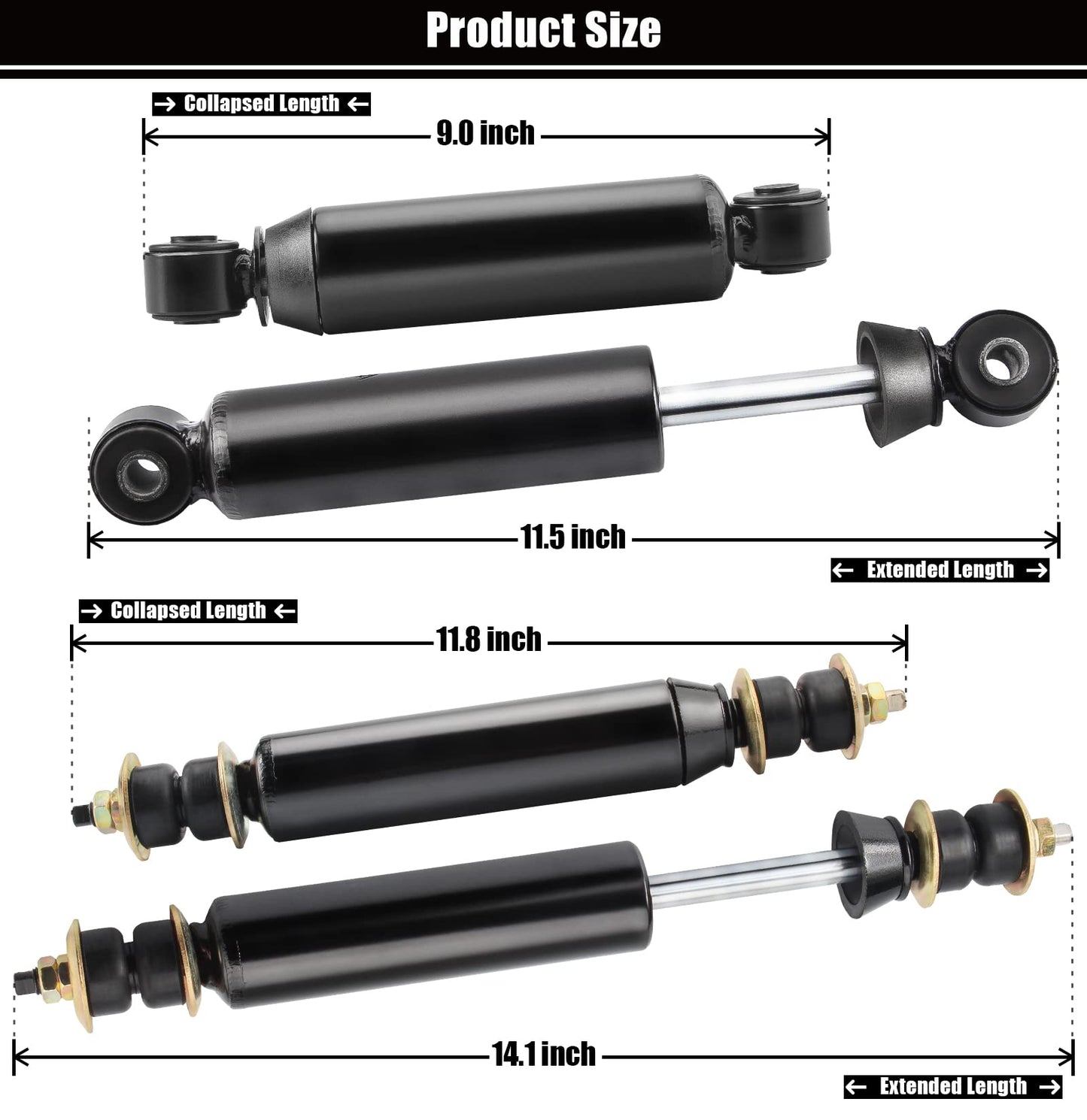 Club Car Front and Rear Shocks (grey)