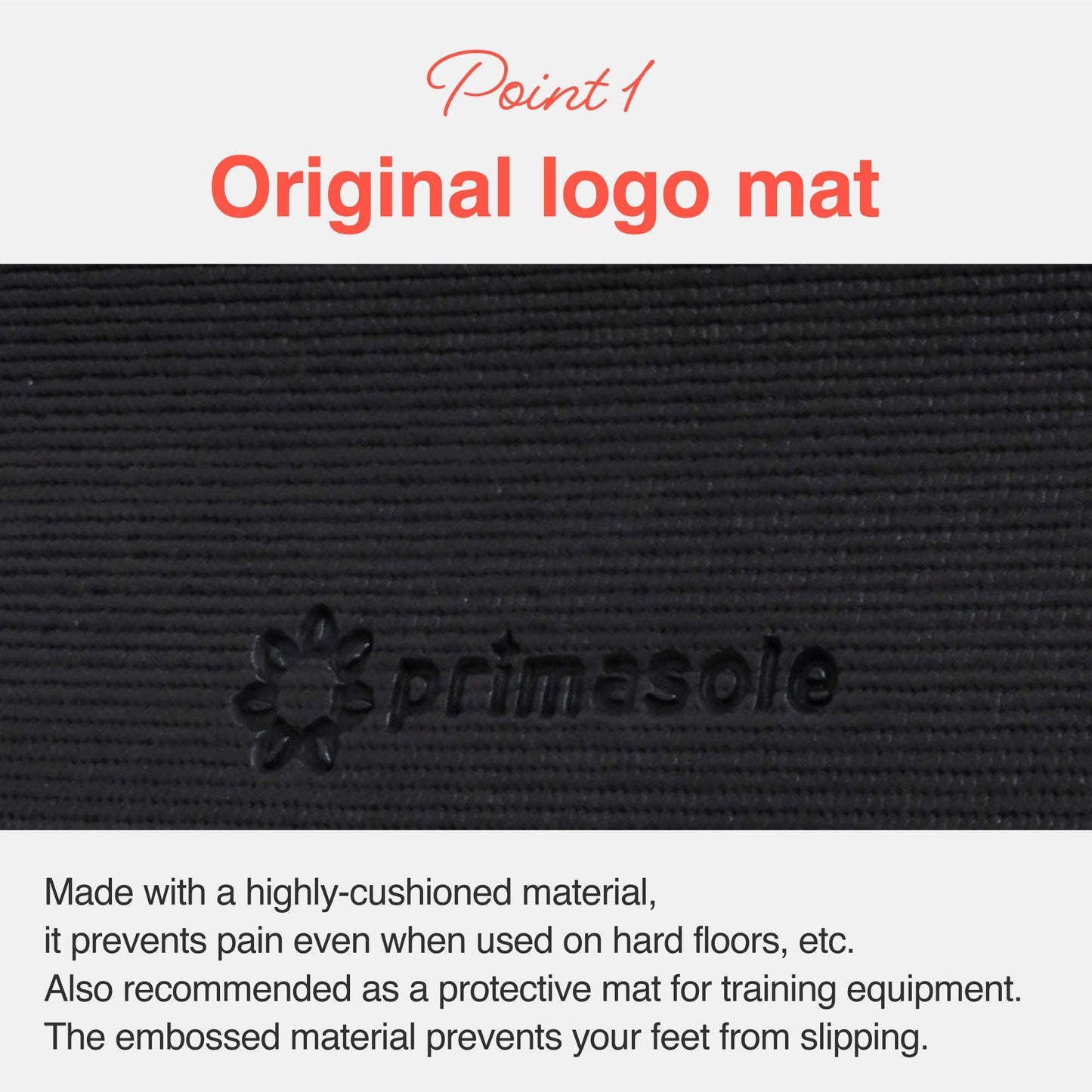 Primasole Yoga Mat with Carry Strap for Yoga Pilates Fitness and Floor Workout at Home and Gym 1/4 thick (Black Color) PSS91NH004A