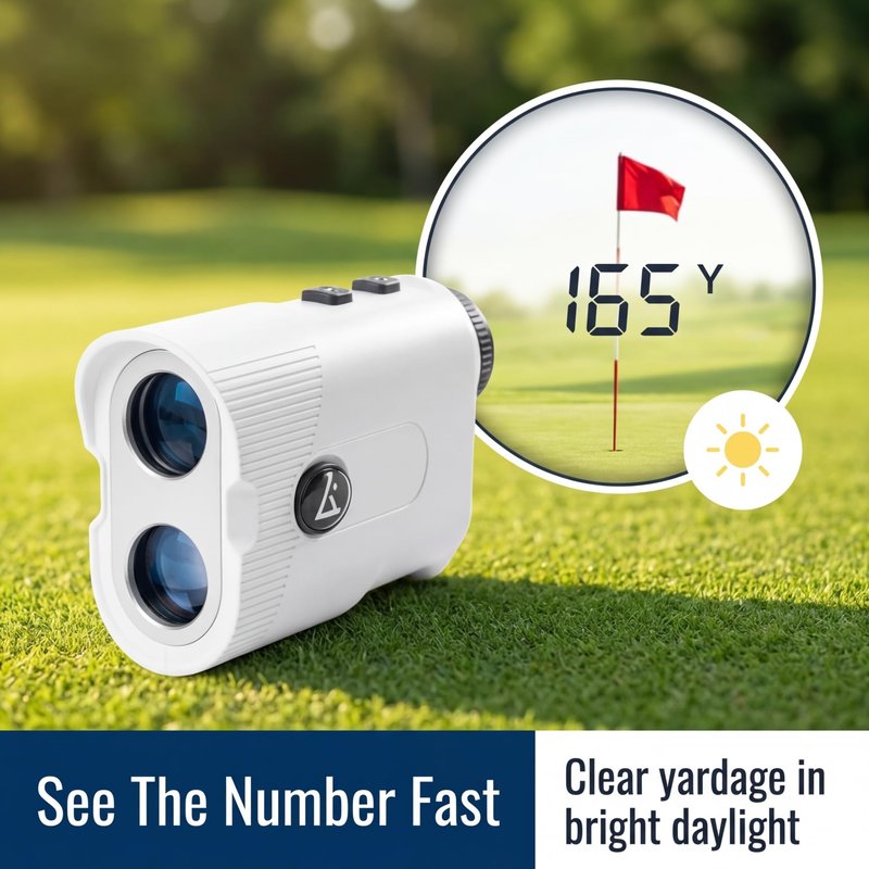 Lunai Golf Rangefinder with Slope | Class 1 Laser Accurate Distance Finder | Rechargeable 600mAh Battery with Type-C | Lightweight Yardage Finder for Golfing Practice & Tournaments