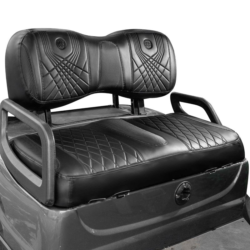 NOKINS Golf Cart Seat Covers, Fits YAMAHA/G29/Drive2 OEM Standard Front Seat Cushion, Yamaha Vinyl Seat Covers, No Stapler Required (Gradient Diamond Black&Black)