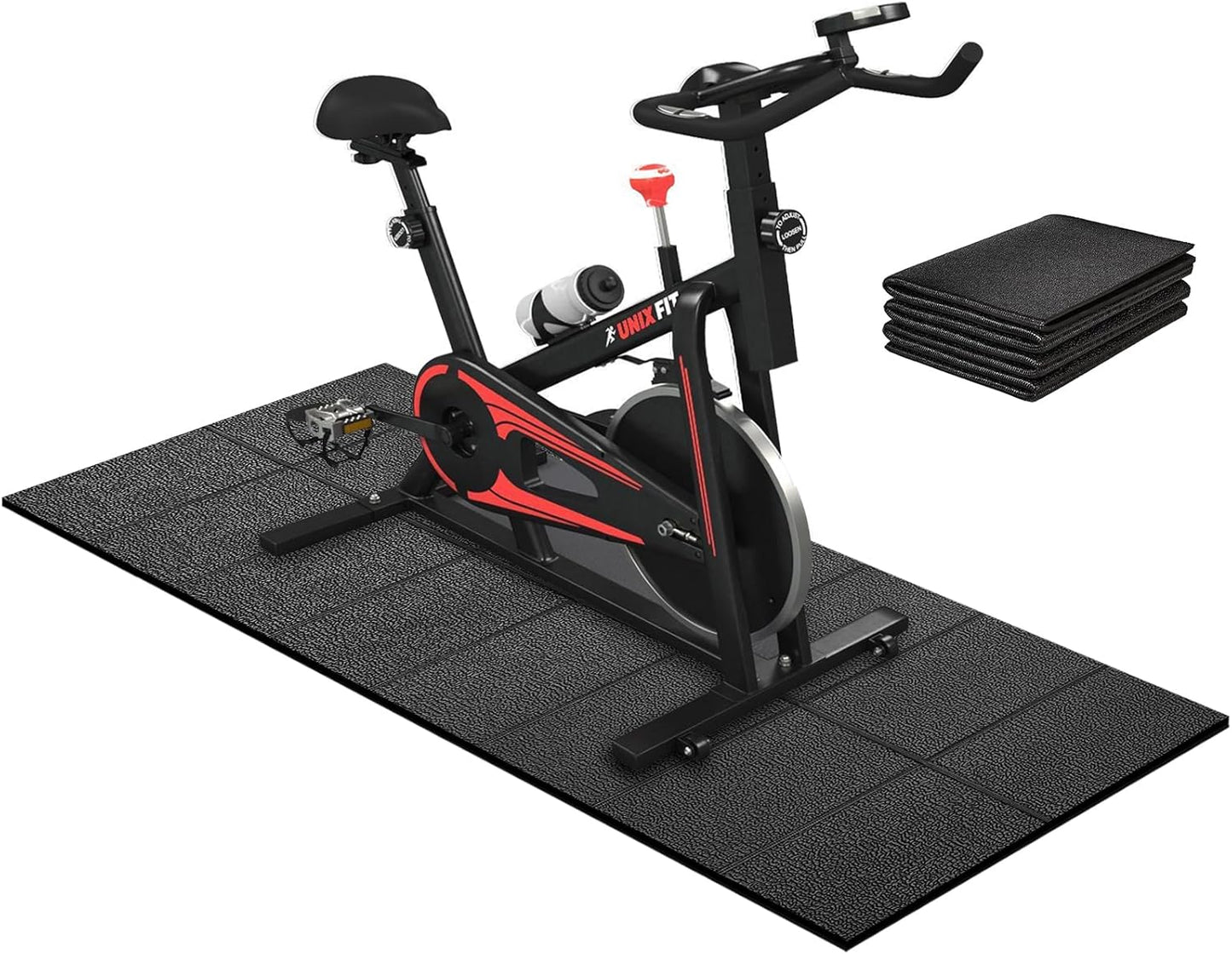 Treadmill Mat - Heavy-Duty 6mm Exercise Equipment Mat for Carpet & Hardwood Floors | 63"x30" Foldable Walking Pad Mat