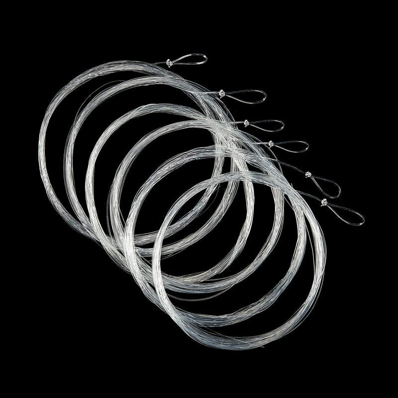Piscifun Fly Fishing Leader - Tapered Nylon Line with Pre-Tied Loop | 6 Pack, 7.5FT to 12FT Options