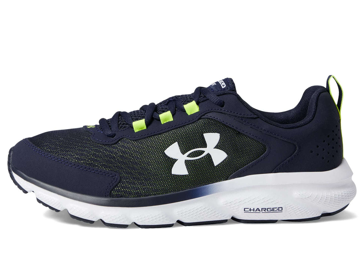 Under Armour Men's Charged Assert 9, (404) Midnight Navy/Yellow Ray/White, 10
