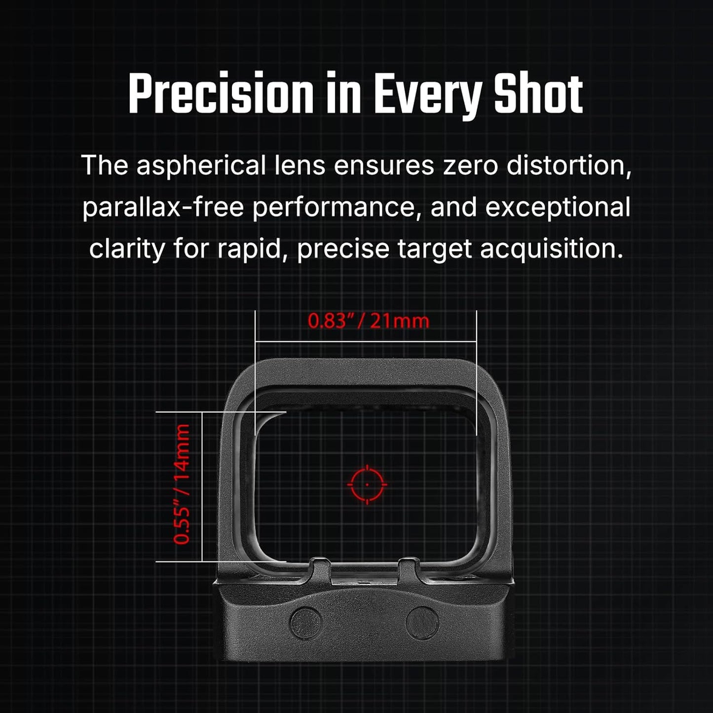 OSIGHT SE 2 MOA Dot & 32 MOA Circle | Dual Reticle Green Dot Sight for RMSc Footprint
