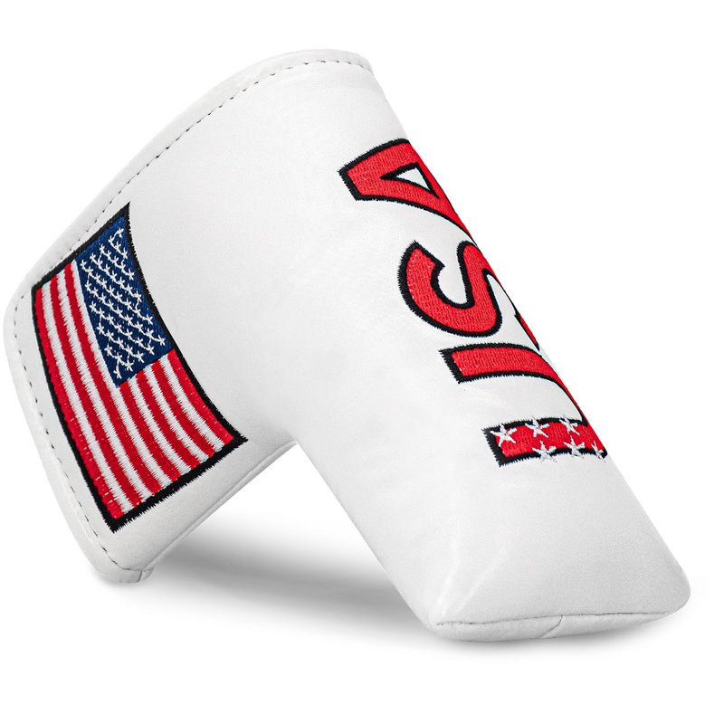 Golf Mallet Putter Cover Headcover Golf Head Covers Headcover Club Protective Equipment. (White-Style A)