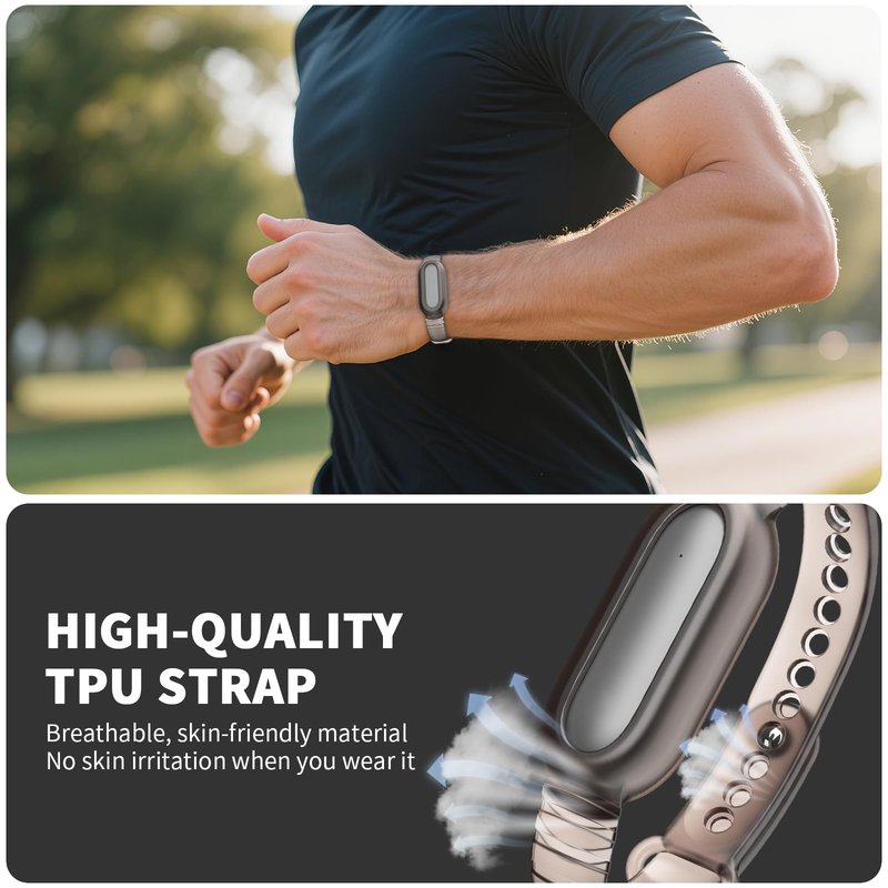 Nimuw Wristband for Plaud NotePin & NotePin S AI Voice Recorder, Adjustable Wearable Strap Compatible with Plaud AI Accessories (Dark Gray)