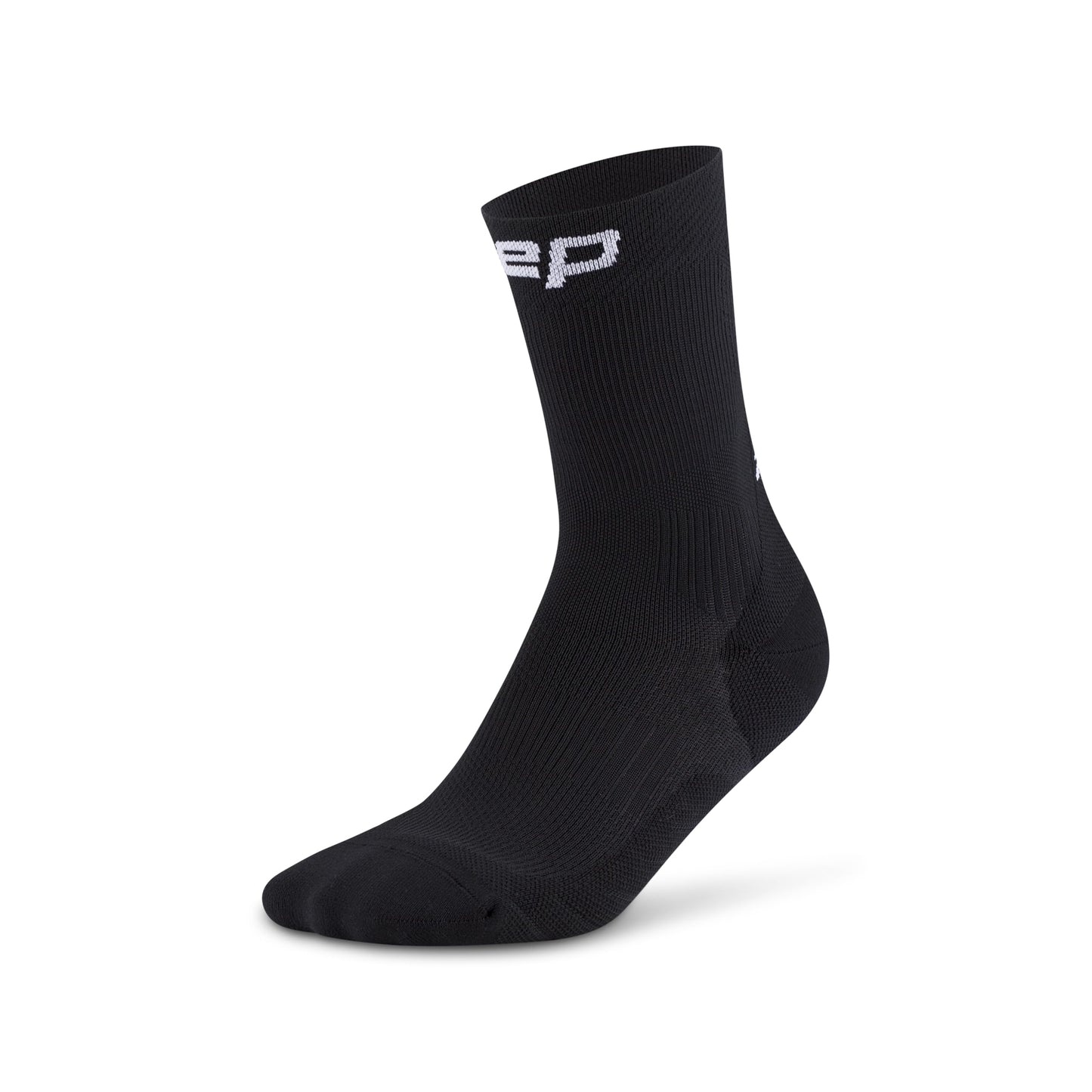 CEP Core Run Mid Cut Compression Socks 5.0, Black, Unisex, LG