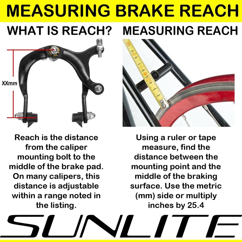 Sunlite Cruiser/MX Steel Brake Set, 73-91mm Reach, Chrome