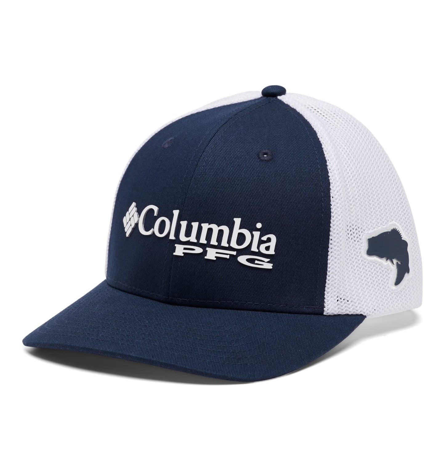 Columbia PFG Logo Mesh Ball Cap-Low Crown, Compass Blue/Carbon, Large/X-Large