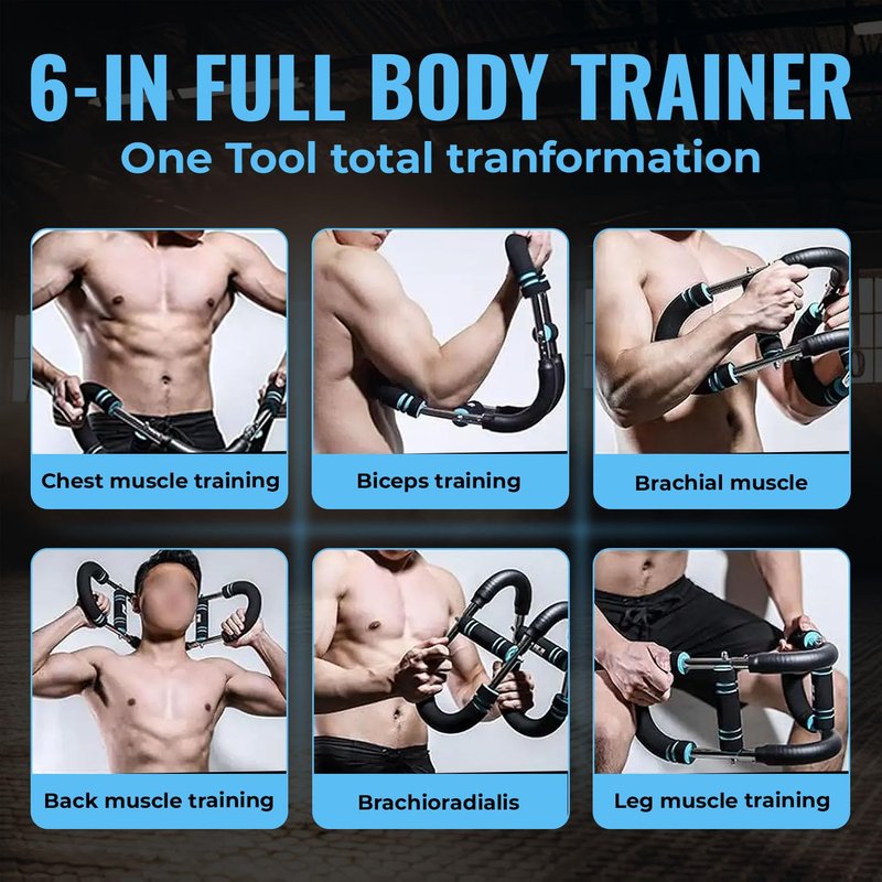 Twister Arm Trainer with Adjustable Arm Chest Exerciser for Enhance Upper Body Muscle Detachable Power Twister Chest Expander Exerciser for Men and Women Home Fitness Equipment