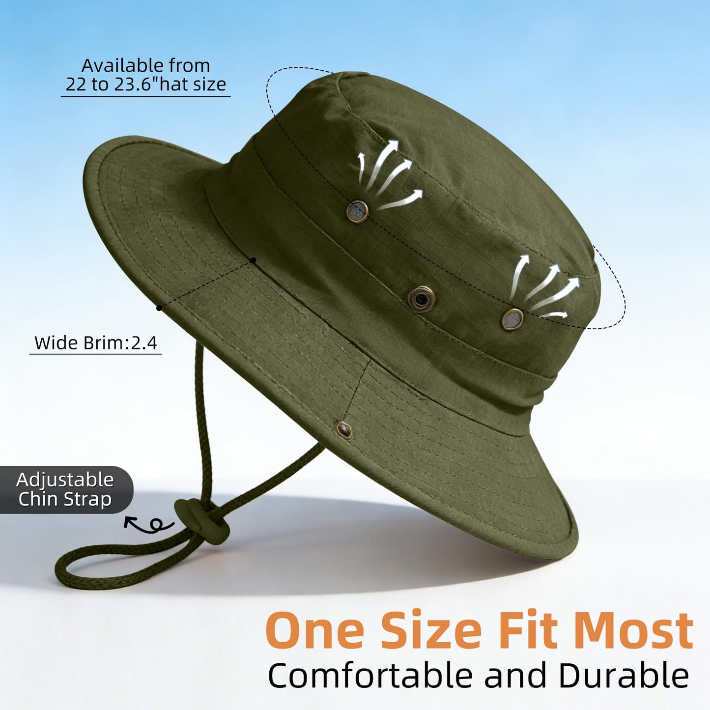 Sun Hats for Men Women Boonie Hat Foldable Fishing Hat UPF 50+ Bucket Hat for Fishing Hiking Garden Safari Beach