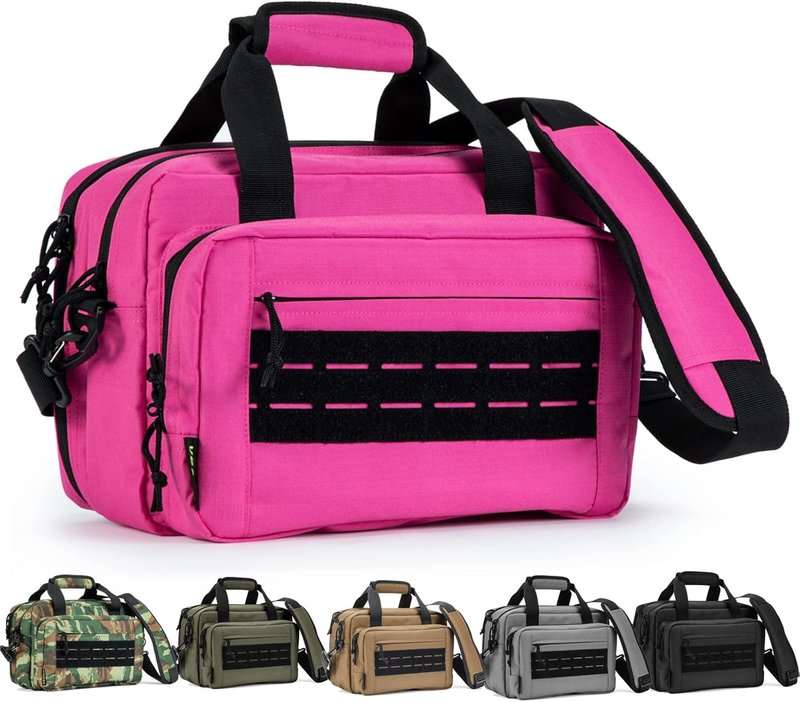 Pistol Range Bag - Soft Carrying Case for Handguns & Ammo | Holds 2 Pistols