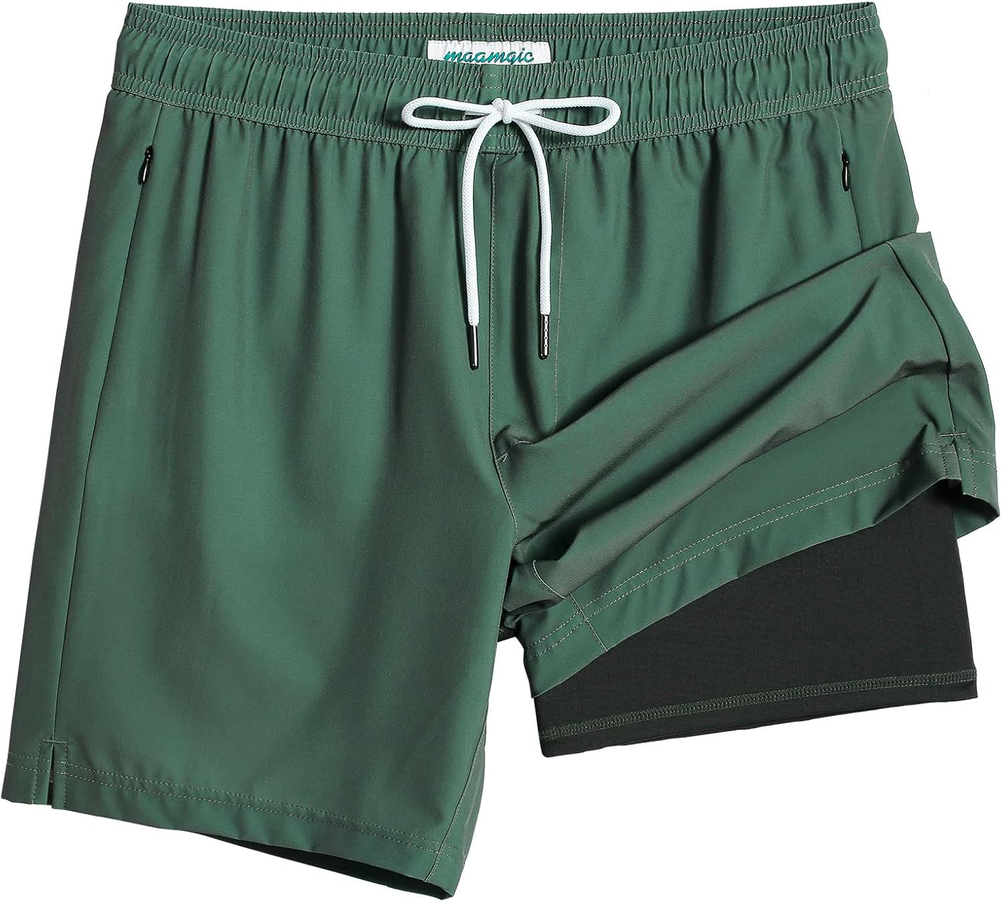 2 in 1 Men's Swim Trunks - 7 Inch Swim Shorts & Board Shorts | Quick-Dry, Comfortable Fit