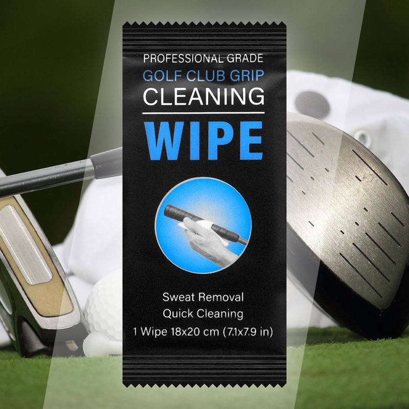Hahafelt 50 Pack Golf Grip Wipes, Golf Club Cleaner Grip Accessories Removes Grime, Dirt, and Sweat, Restore Tackiness of Club Grips