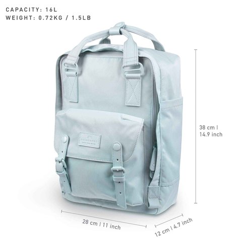 Doughnut Macaroon Nature Pale Series 16L Travel Ladies College Lightweight Commuter Casual Daypacks Bag Backpack (Raindrop)