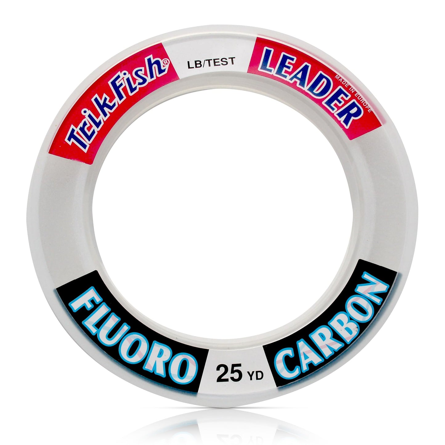 TrikFish Fluorocarbon Leader Fishing Line - Trik Fish Leader - Saltwater & Freshwater Fishing Line - Clear, Virtually Invisible - High Strength & Abrasion Resistance Lb Test